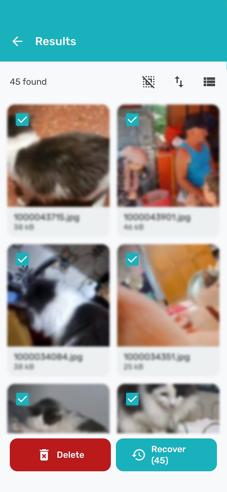 Fyndo scan options — everything, recent files, or a specific folder